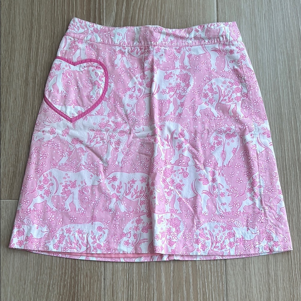 Lilly Pulitzer Pink and White Floral Skirt